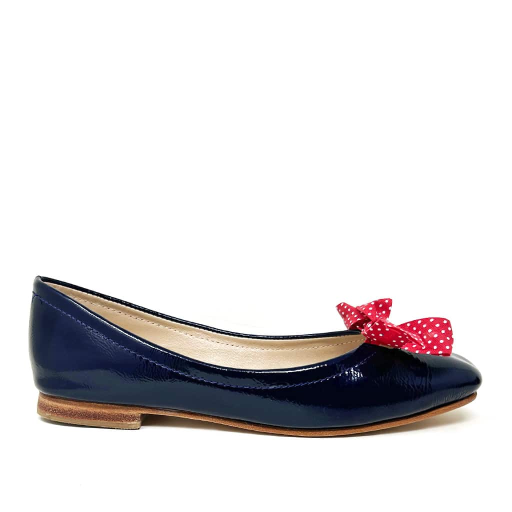 Ballerina-Cuero-Charol-Le-Loup-Donna-Mono-Azul-1.jpg Donna Moño Azul & Rojo - Imagen 1