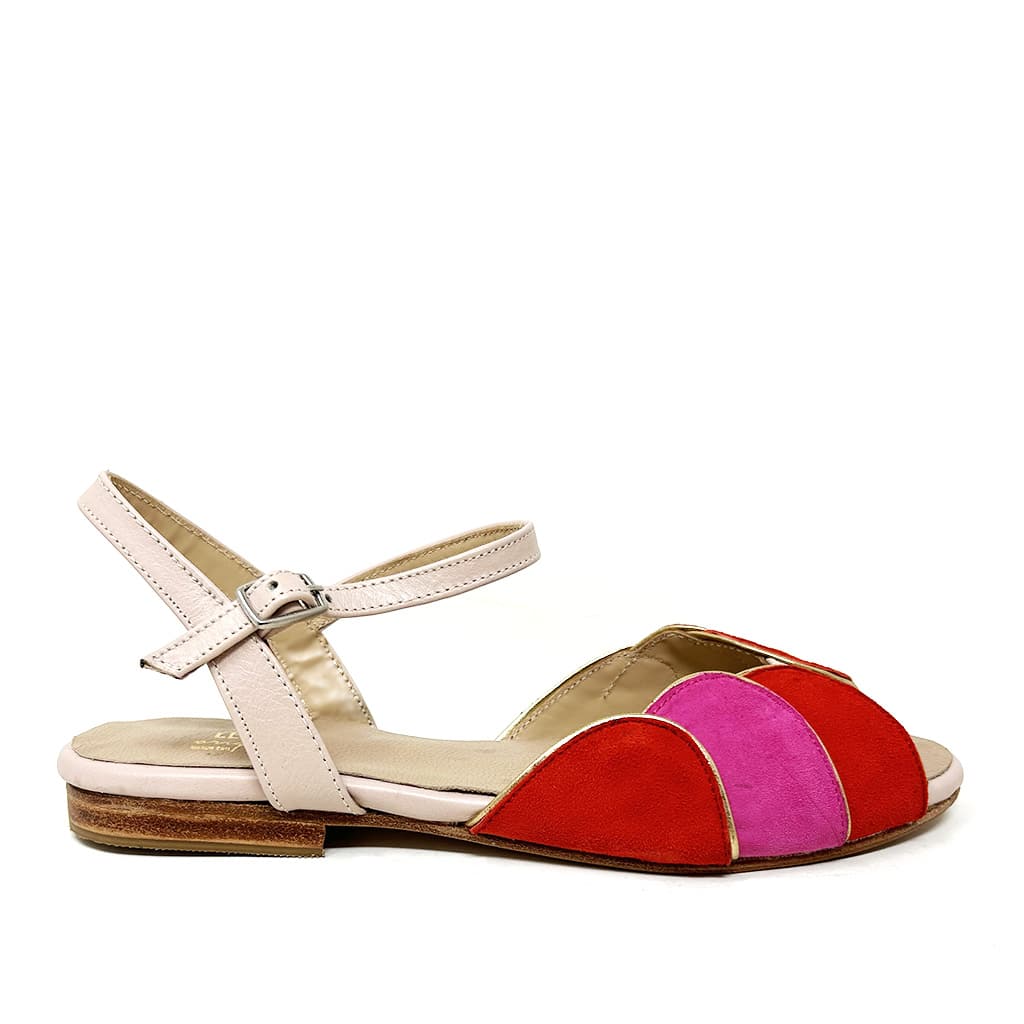 Sandalia-Cuero-Le-Loup-Celia-Rojo-Fucsia-1.jpg Celia Rojo & Fucsia - Imagen 1